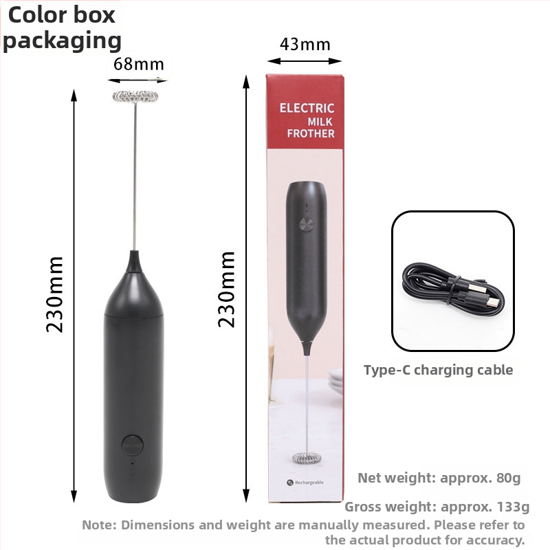 USB újratölthető kézi tejhabosító, kávéhabosító, tojáskeverő és mixer