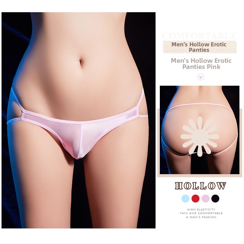 Pánske sexy spodné prádlo Desire's Temptation s dutými nohavičkami, ľahké, pohodlné, lesklé a lákavé, priedušné, elastické tangá