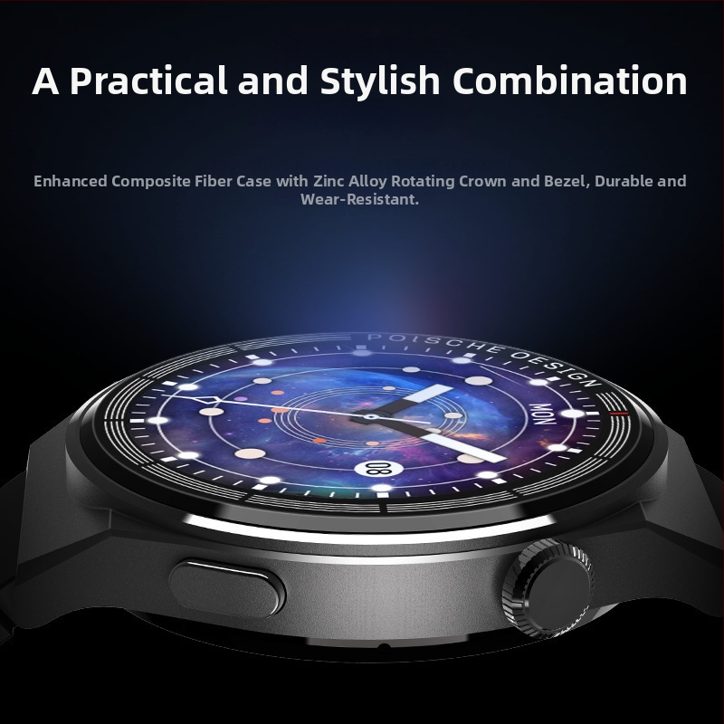 Ceas inteligent GT3 MAX, ecran rotund, curele interschimbabile, model bărbat, monitorizare ritm cardiac, oxigen din sânge, tensiune arterială, monitorizarea somnului, apeluri Bluetooth