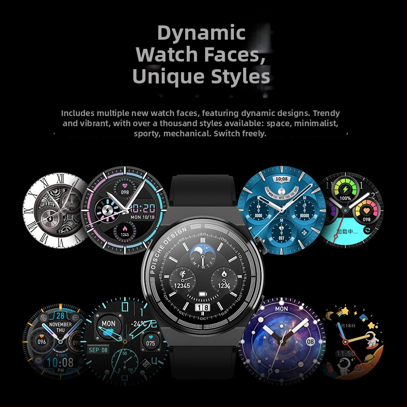 Ceas inteligent GT3 MAX, ecran rotund, curele interschimbabile, model bărbat, monitorizare ritm cardiac, oxigen din sânge, tensiune arterială, monitorizarea somnului, apeluri Bluetooth
