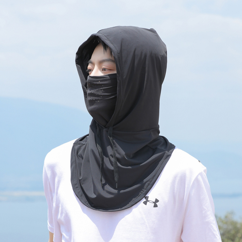 Mască de protecție solară pentru fața completă și gât, unisex, pentru condus și ciclism, respirabilă, subțire, protecție de cap de vară