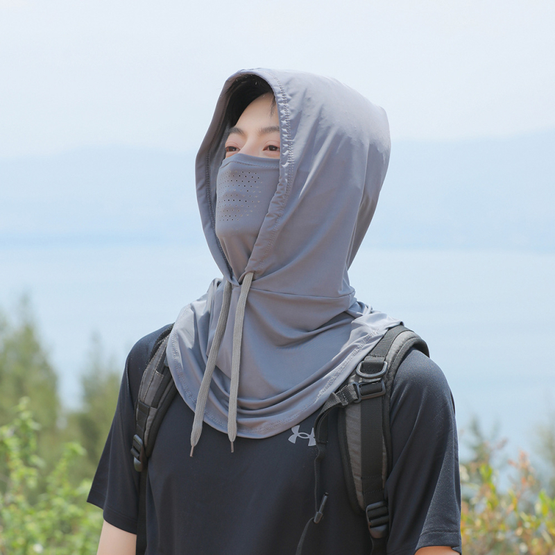 Mască de protecție solară pentru fața completă și gât, unisex, pentru condus și ciclism, respirabilă, subțire, protecție de cap de vară