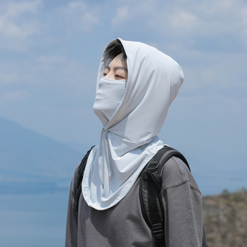 Mască de protecție solară pentru fața completă și gât, unisex, pentru condus și ciclism, respirabilă, subțire, protecție de cap de vară