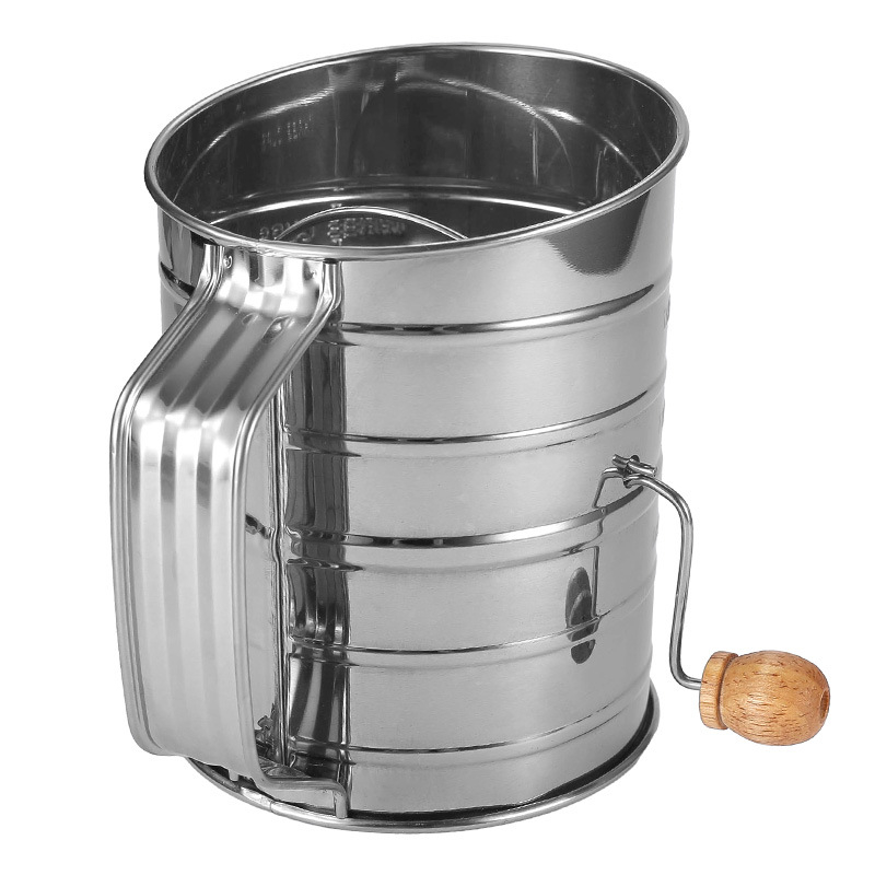 Cernător semi-automat pentru făină, cernător manual din oțel inox, sită-filtru pentru făină, cernător de pulbere, unelte pentru coacere