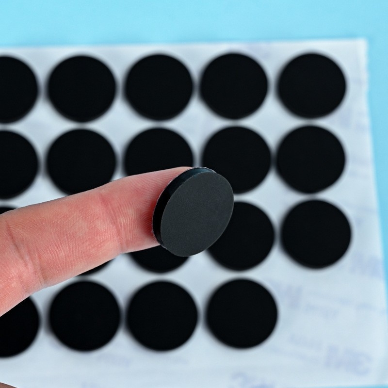 Tampoane autoadezive din silicon antiderapant pentru picioare, tampoane negre rotunde din silicon, plăci pătrate din silicon cu grilaj pentru absorbția șocurilor