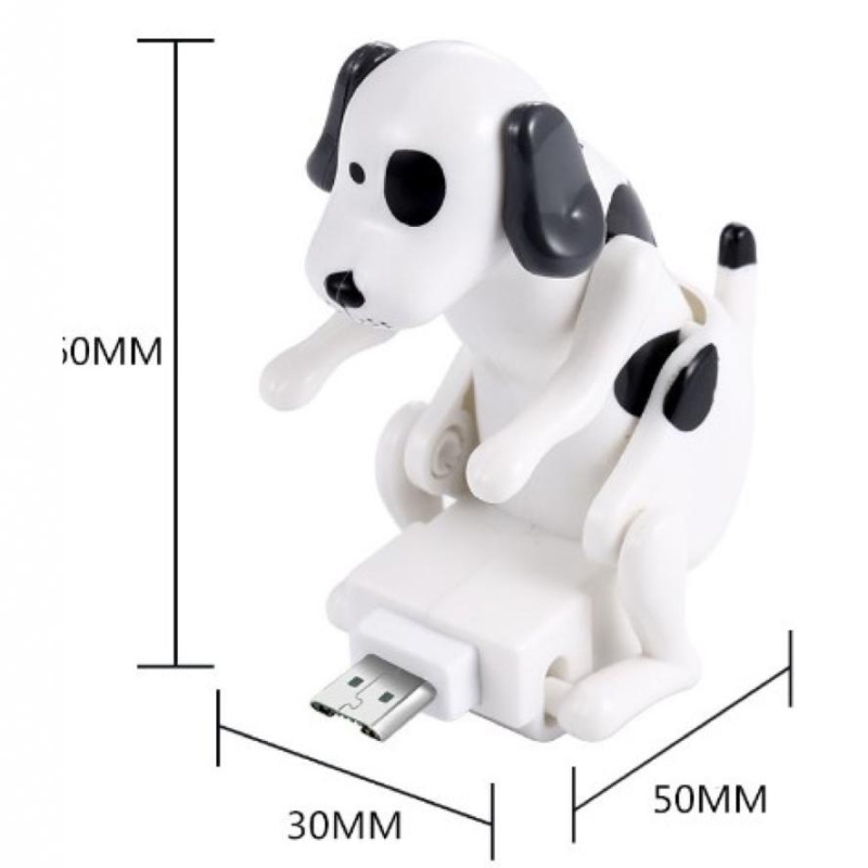 Cablu USB-C pentru încărcare rapidă, cu design de cățeluș în mișcare, lungime 1–2 m