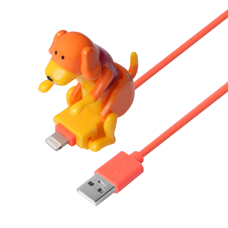 Cablu USB-C pentru încărcare rapidă, cu design de cățeluș în mișcare, lungime 1–2 m