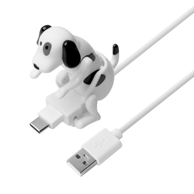 Cablu USB-C pentru încărcare rapidă, cu design de cățeluș în mișcare, lungime 1–2 m