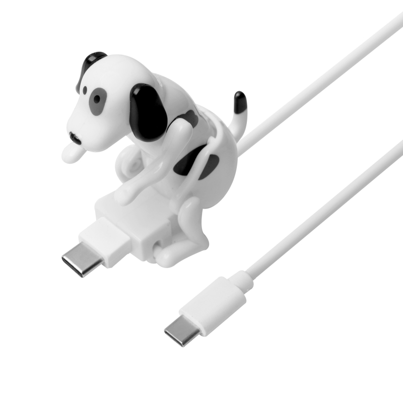 Cablu USB-C pentru încărcare rapidă, cu design de cățeluș în mișcare, lungime 1–2 m
