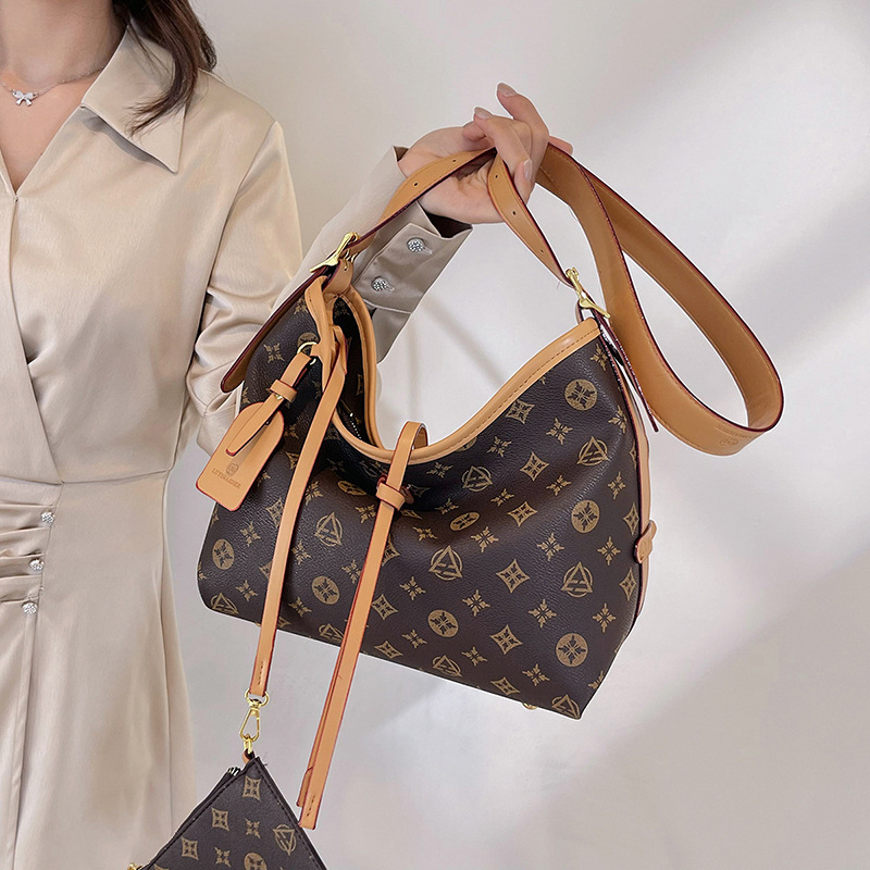 Geantă tote de înaltă calitate pentru femei, capacitate mare, imprimeu, stil versatil, colecția primăvară 2026, poșetă de umăr crossbody.