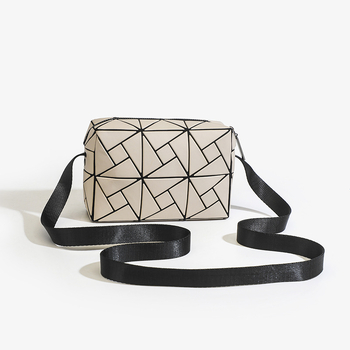 Geantă mică pătrată cu model mori de vânt, imprimeu romb geometric, geantă crossbody mini pentru femei