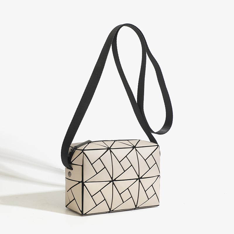 Geantă mică pătrată cu model mori de vânt, imprimeu romb geometric, geantă crossbody mini pentru femei