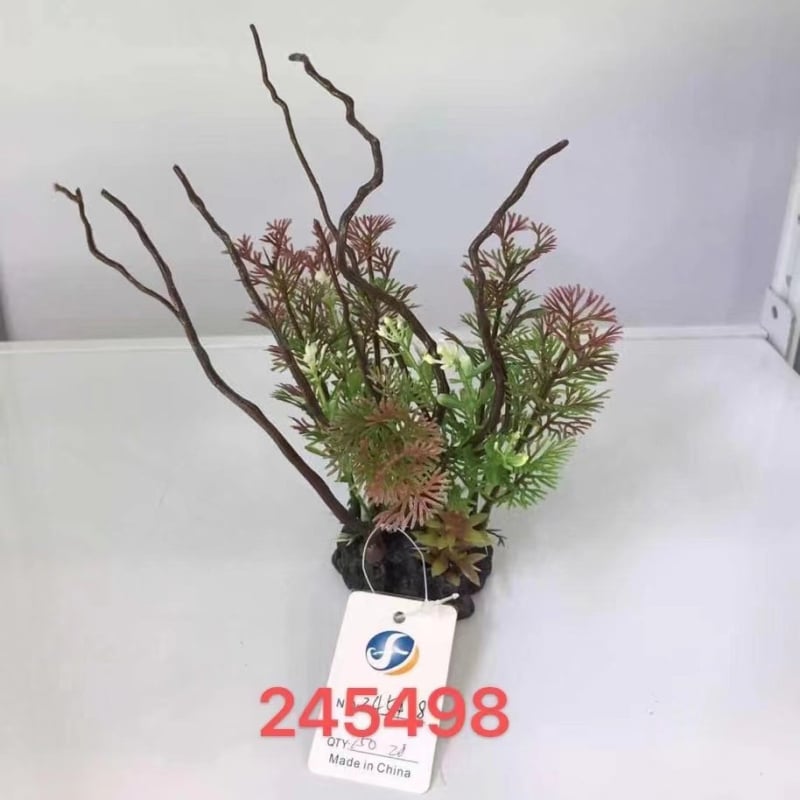 Plante artificiale decorative pentru acvariu și micro-peisaje; ornamente pentru amenajarea acvariului, disponibile în vrac.