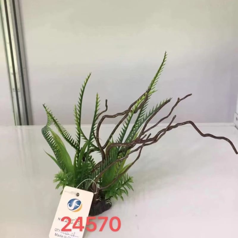 Plante artificiale decorative pentru acvariu și micro-peisaje; ornamente pentru amenajarea acvariului, disponibile în vrac.