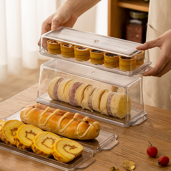 Cutie de păstrare pentru rulouri de tort, pentru frigider, etanșă, de calitate alimentară