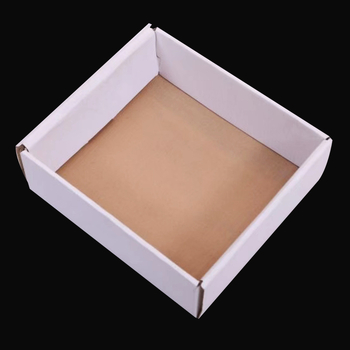 Cutie cu bază și capac în stil tavă, din carton ondulat color, pentru papetarie și componente hardware, ambalaj cadou, dimensiuni 27×14×8 cm