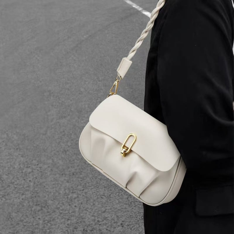 Geantă de damă nouă, lux pentru vară, geantă mică crossbody cu pliuri în stil noros