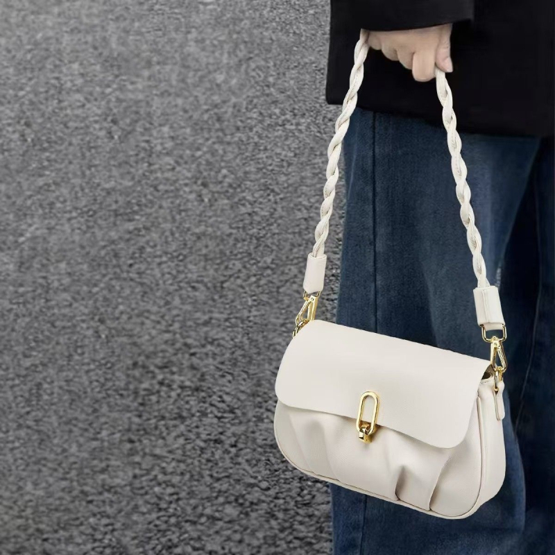 Geantă de damă nouă, lux pentru vară, geantă mică crossbody cu pliuri în stil noros