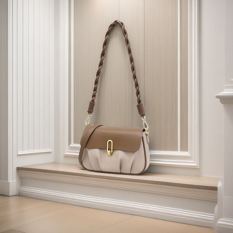 Geantă de damă nouă, lux pentru vară, geantă mică crossbody cu pliuri în stil noros