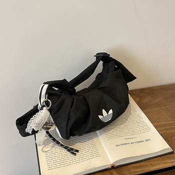 Geantă de damă cu trifoi, plisată, în formă de nor, nylon crossbody pentru utilizare zilnică