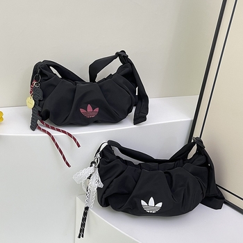 Geantă de damă cu trifoi, plisată, în formă de nor, nylon crossbody pentru utilizare zilnică