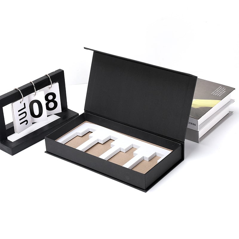 Guohao cutie cosmetică magnetică cu capac rabat, carton gri, cutie cadou în stil carte, ambalaj cosmetic personalizabil
