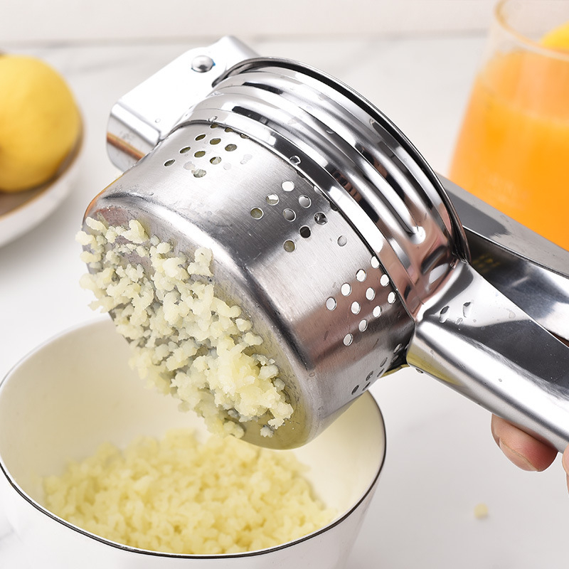 Sucitor manual din oțel inoxidabil, presă multifuncțională pentru umplutură de dumplings, storcător de lămâie și portocale, zdrobitor de cartofi