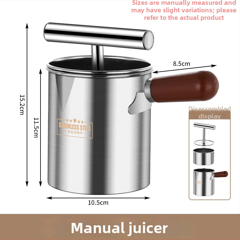 Sucător manual din oțel inoxidabil pentru lămâi, cu filtru