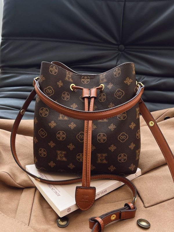 Geantă bucket imprimată pentru femei, curea de umăr crossbody