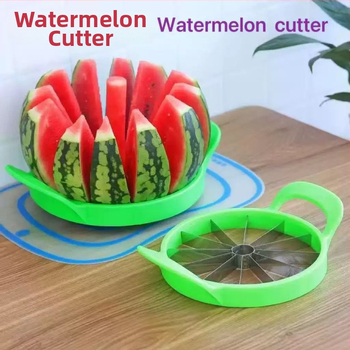 Nagy rozsdamentes acél dinnye- és cantaloupe-szeletelő