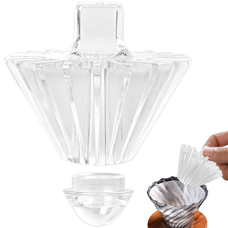 Presă pentru filtru de cafea pour-over V60, în formă U și V, tip bol universal