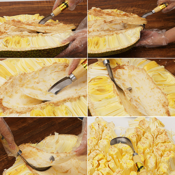 Cuțit din oțel inoxidabil pentru scoaterea miezului de jackfruit, instrument cu dublă funcție pentru deschiderea fructelor