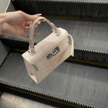 Geantă Kelly pentru femei, textură de crocodil, model 2026, lux ușor, potrivită pentru umăr sau crossbody