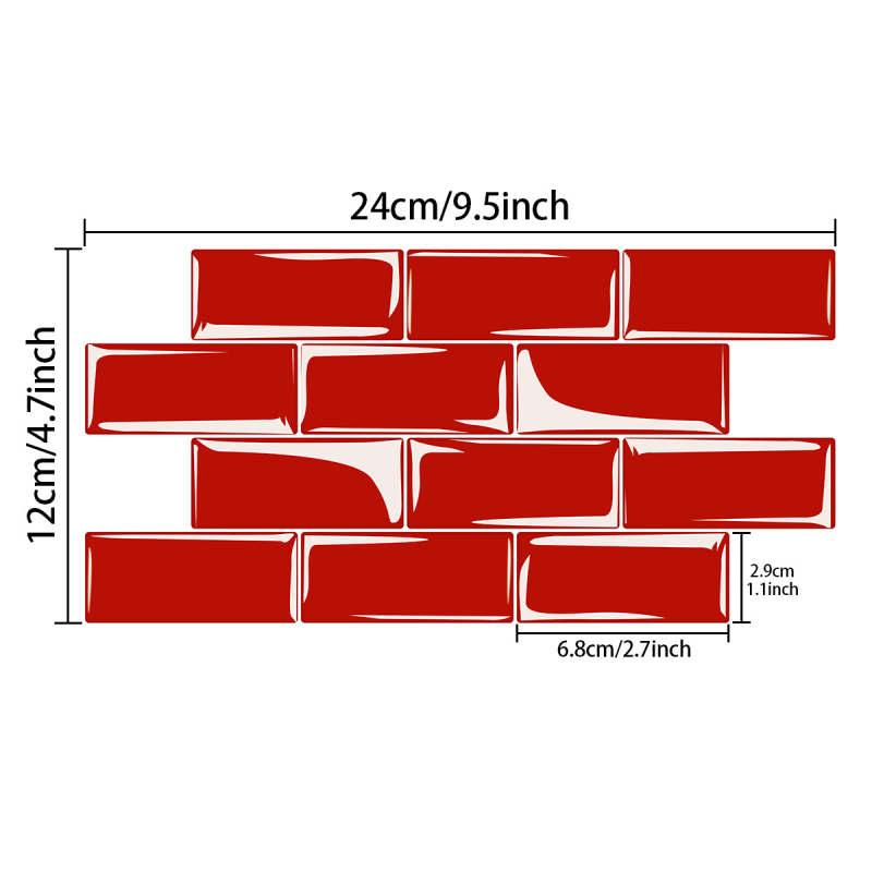Plăci autoadezive cu model geometric din cristal, culoare solidă, pentru backsplash-ul bucătărie – impermeabile și rezistente la ulei (5+ bucăți)