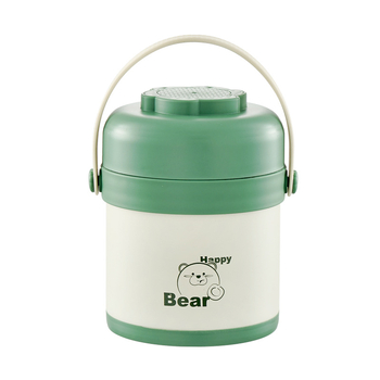 Cutie de prânz izolată, din oțel inox 304, portabilă, dublu compartiment, 1–2 L, oală/bol pentru supă