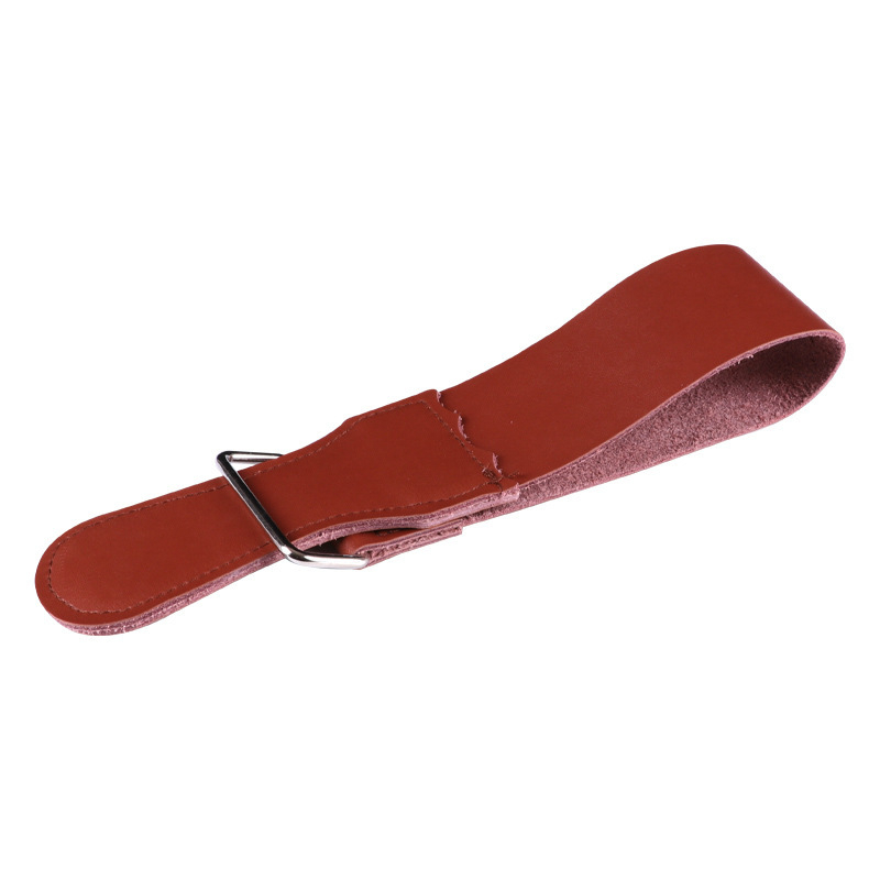 Pânză din piele, cu două fețe, pentru ascuțire și lustruire a cuțitelor, portabilă