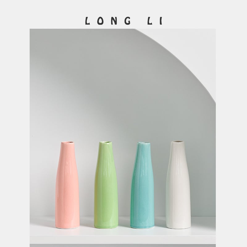 Vază ceramică creativă pentru casă și birou, vas hidroponic decorativ, ceramică realizată manual