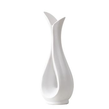 Vază din plastic rezistentă la rupere, decor modern minimalist pentru casă; potrivită pentru aranjamente cu flori uscate în living și la masa de dining.