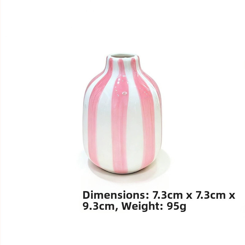 Vază ceramică albastră, stil nordic minimalist, cu model diamant, pentru aranjamente florale, decor sufragerie