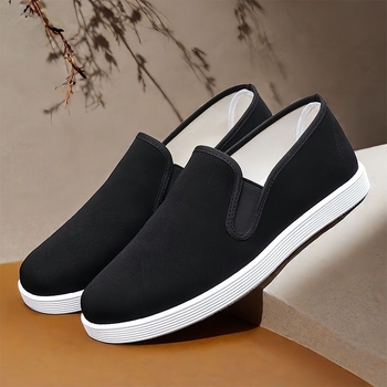 Pantofi de drumeție pentru bărbați din pânză, respirabili, casual de lucru, slip-on, antiderapante