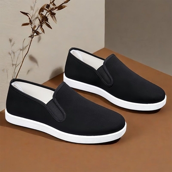 Pantofi de drumeție pentru bărbați din pânză, respirabili, casual de lucru, slip-on, antiderapante