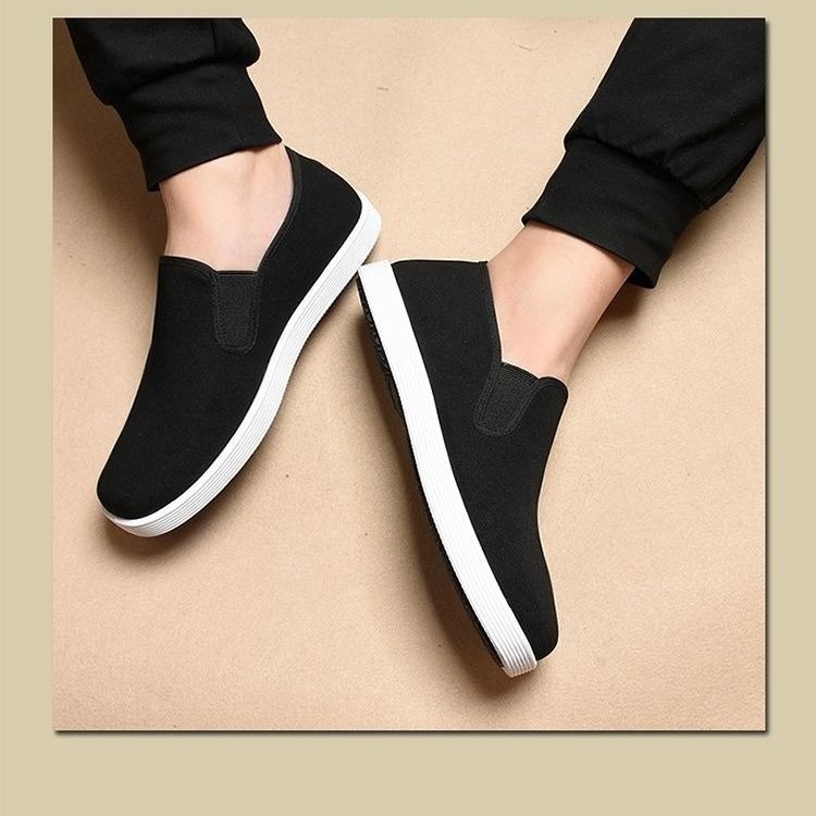 Pantofi de drumeție pentru bărbați din pânză, respirabili, casual de lucru, slip-on, antiderapante