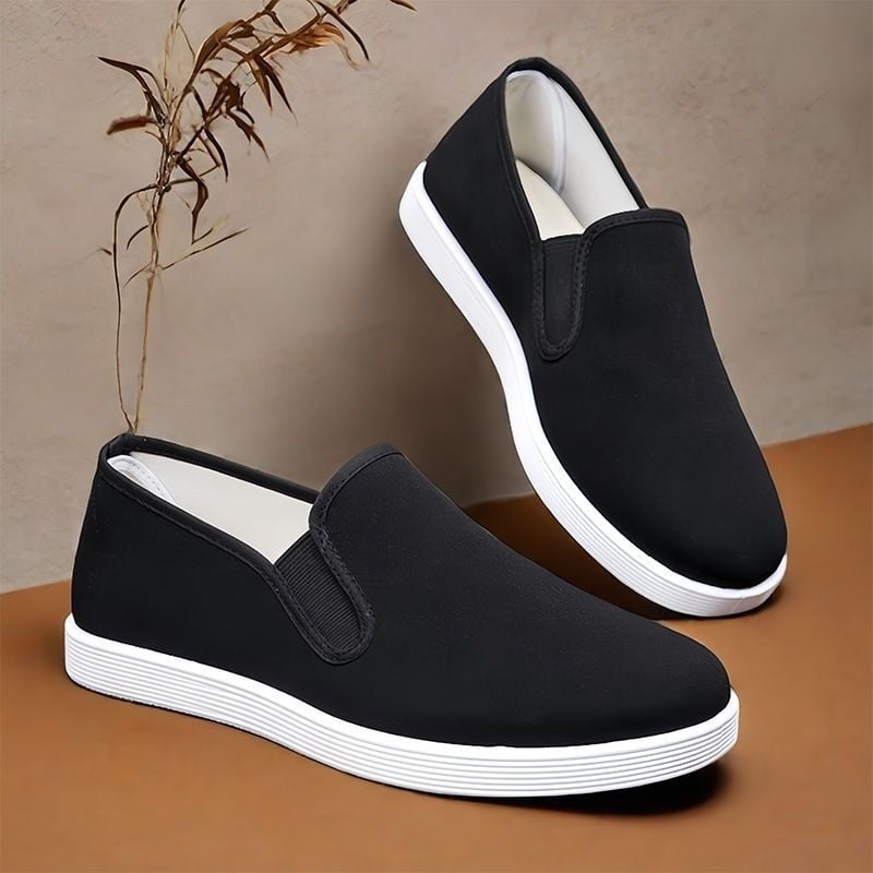 Pantofi de drumeție pentru bărbați din pânză, respirabili, casual de lucru, slip-on, antiderapante