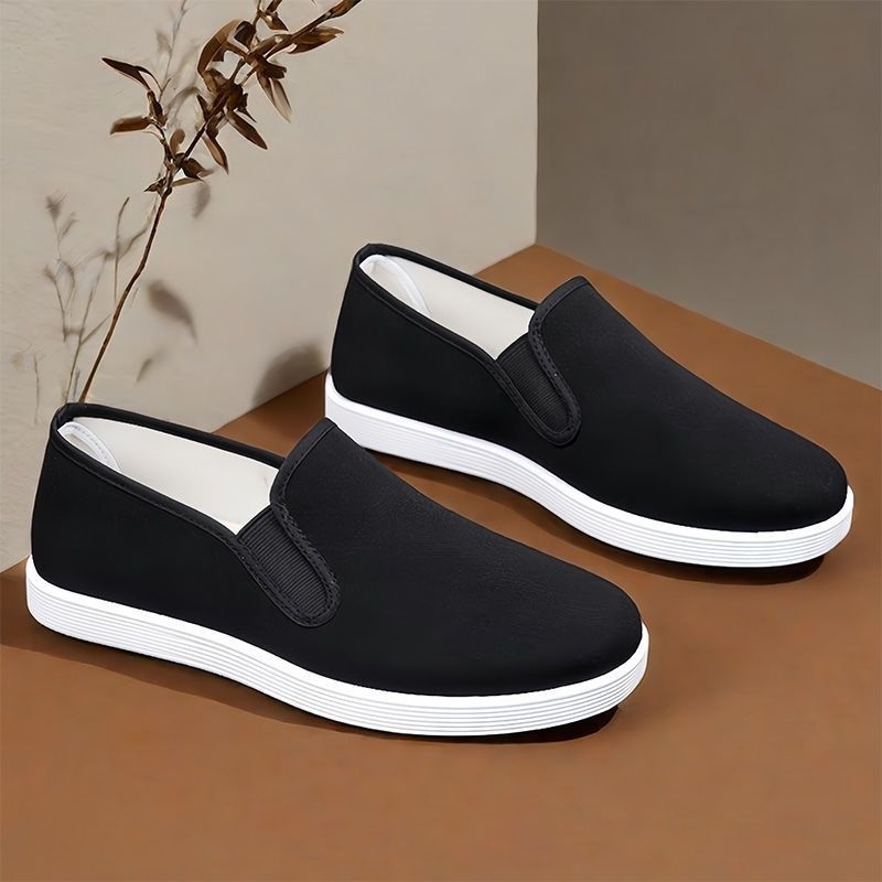 Pantofi de drumeție pentru bărbați din pânză, respirabili, casual de lucru, slip-on, antiderapante