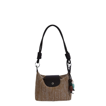 Geantă pentru femei din țesătură, design de nișă, Geantă Dumpling cu senzație de lux, stil coreean, geantă de umăr țesută, crossbody casual pentru utilizare zilnică