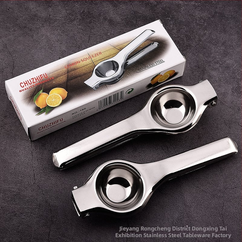 Accesorii de bucătărie din oțel inoxidabil: clips pentru lămâie, presă de lămâie și presă de portocale