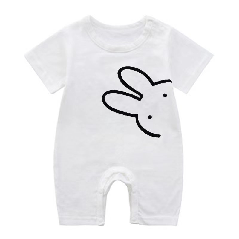 Salopetă de vară din bumbac ușor, mânecă scurtă, unisex, pentru nou-născuți (0–12 luni), până la 80 cm