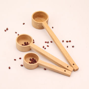 Lingură de măsurare din lemn european pentru boabe de cafea, lingură de supă din lemn, lingură pentru sare și pulberi