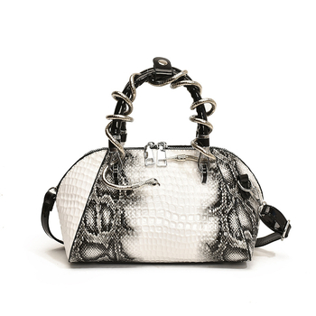 Geantă de femei din PU cu textură piatră, retro și versatilă, crossbody și mână