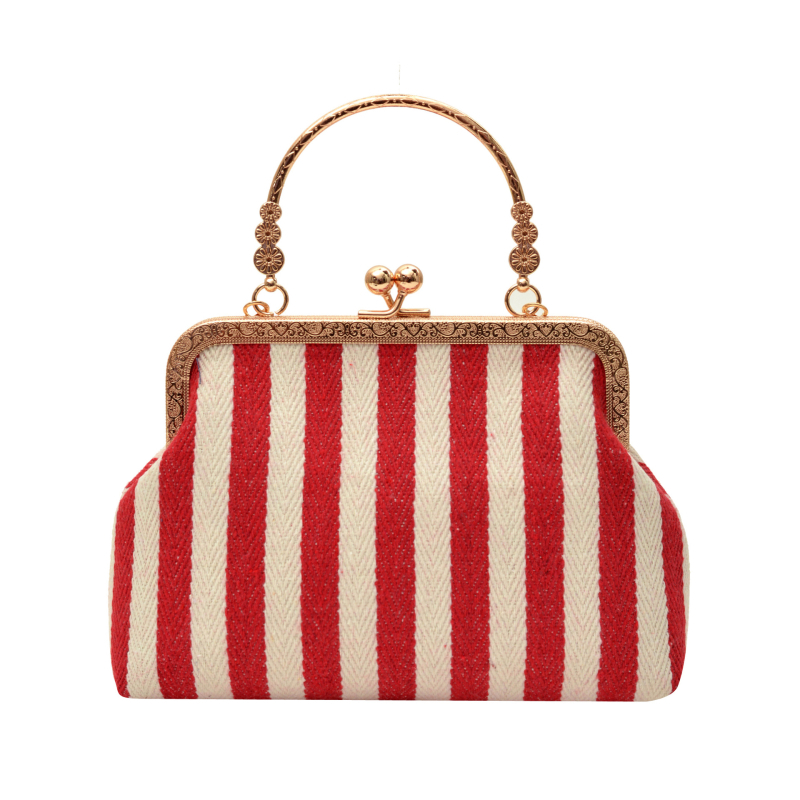 Geantă de damă crossbody cu dungi verticale, design color-block, formă de scoică, curea din lanț